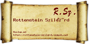 Rottenstein Szilárd névjegykártya